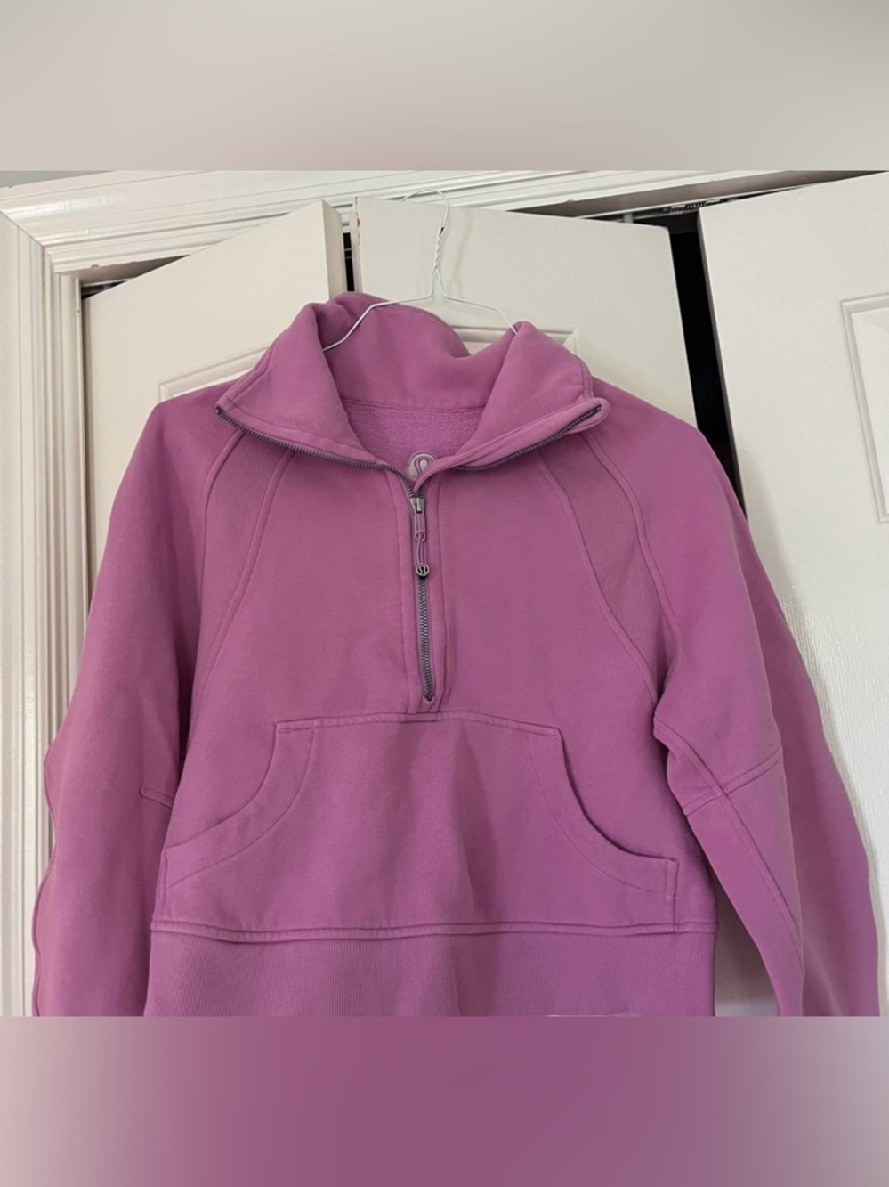 Lululemon pink scuba funnel neck half zip